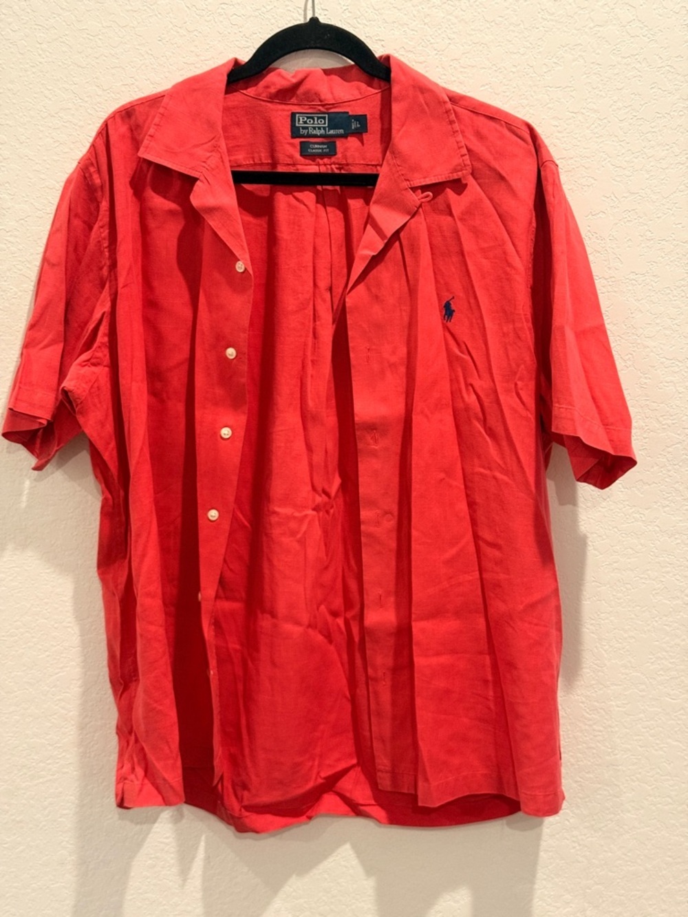 Ralph Lauren Red Short-Sleeve Button-Down Shirt